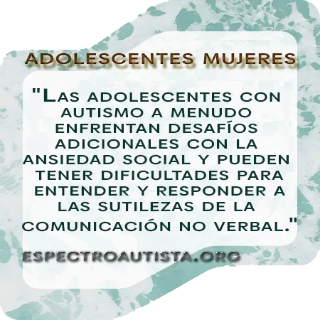 rasgos autismo en adolescenrtes mujeres