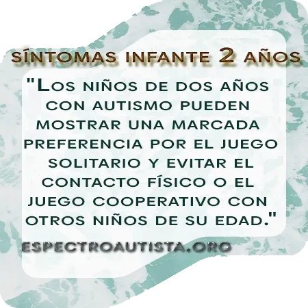 rasgos autismo en infanrte